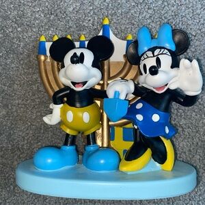 NEW Disney Mickey & Minnie Mouse Hanukkah Menorah Figurine 8.25" X 8.25" X5”